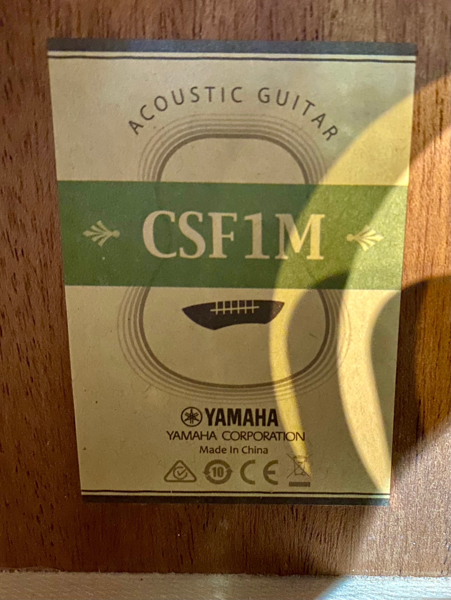 Yamaha CSF1M Parlor Size Acoustic Electric Guitar w/Bag - Translucent Black Used Consignment