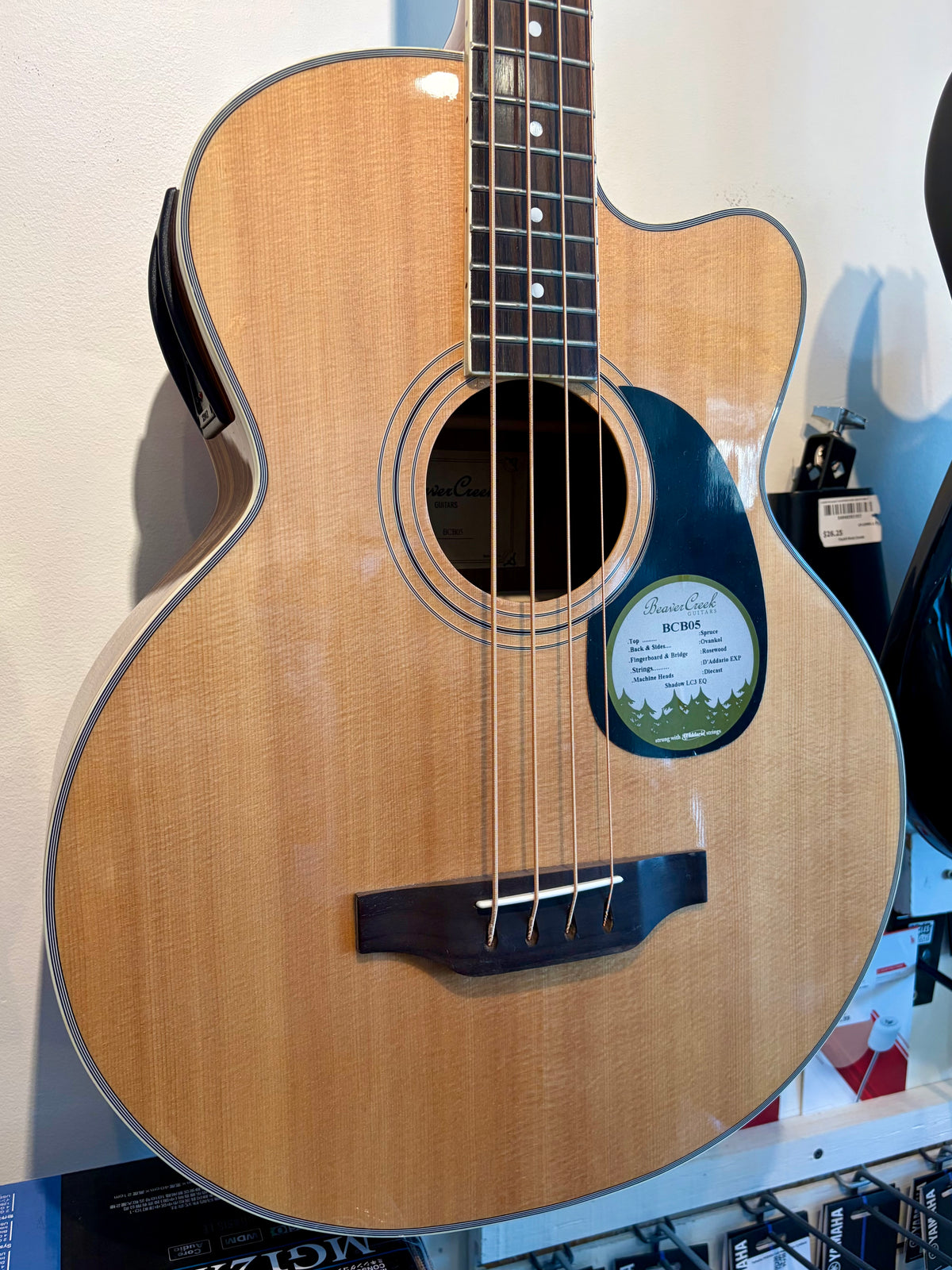BeaverCreek BCB05CE Acoustic Bass with Pickup/Tuner - Natural - Consignment