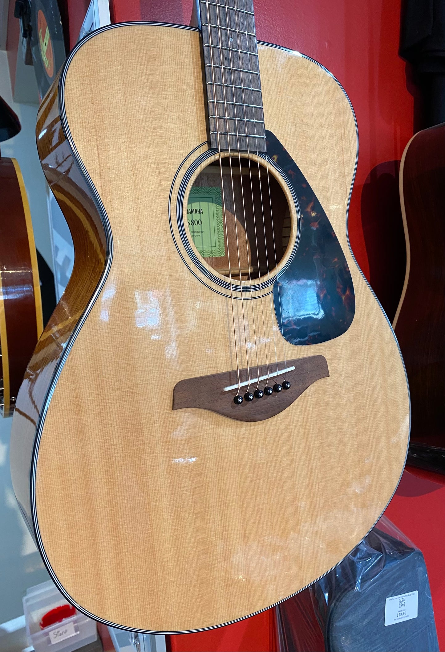 Used Yamaha FS800T Solid Top Small Sized Acoustic Guitar