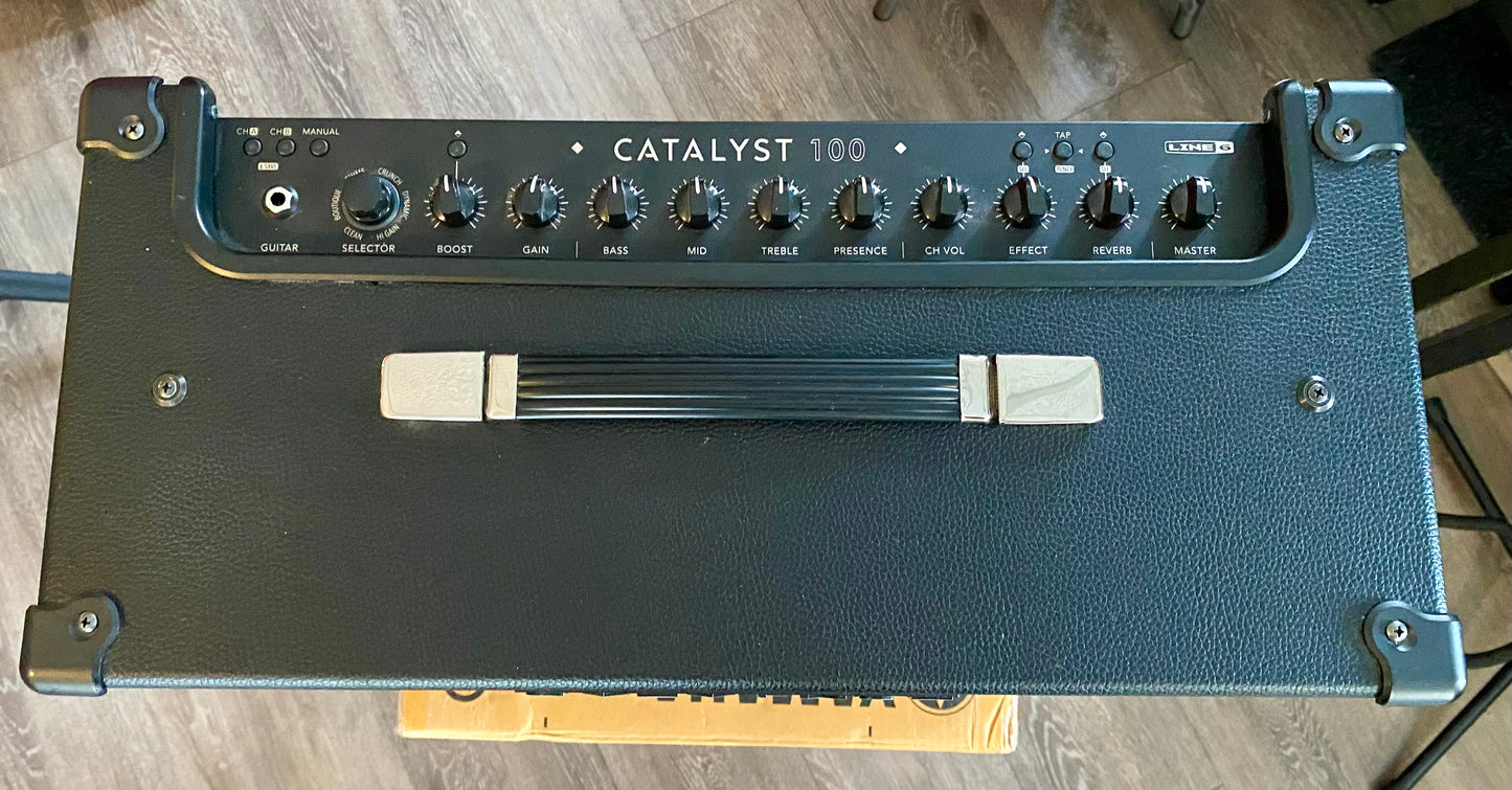 Line 6 Catalyst 100 Electric Guitar Amplifier & LFS2 Pedal Used