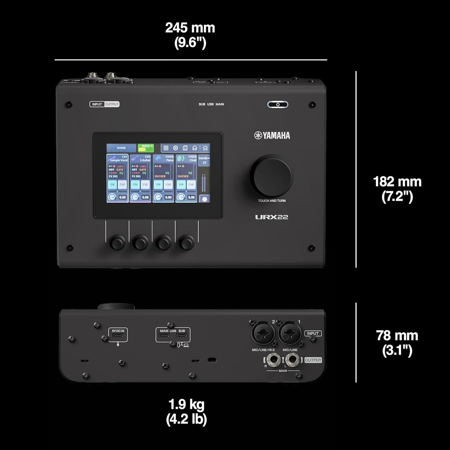 Yamaha URX22 B 32 Bit USB Audio Interface