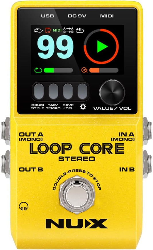 NuX Stereo Looper Effects Pedal LOOPCORE-STEREO