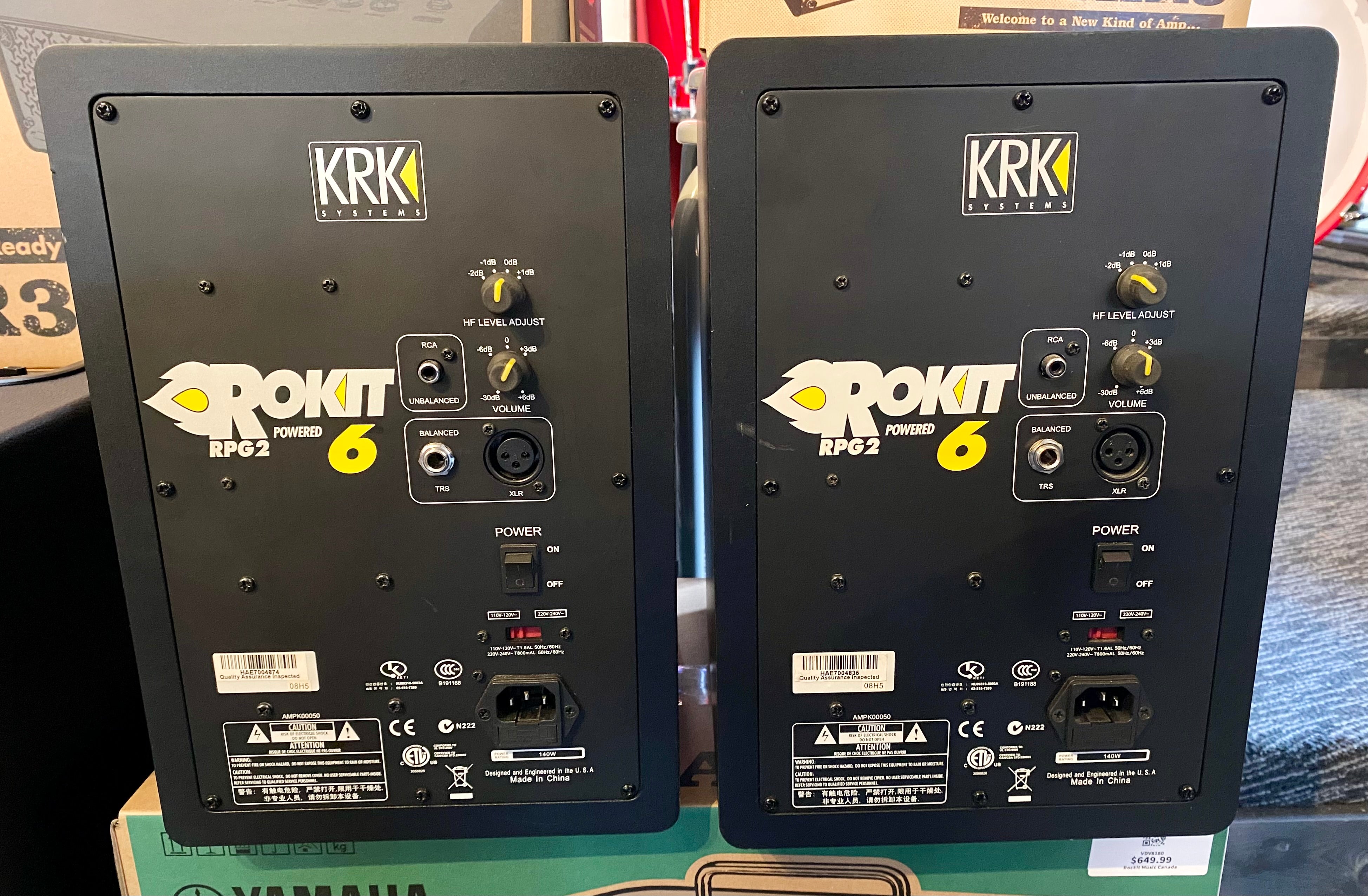 KRK Rokit 6 RPG2 Powered Studio Monitors - Pair - Used Consignment
