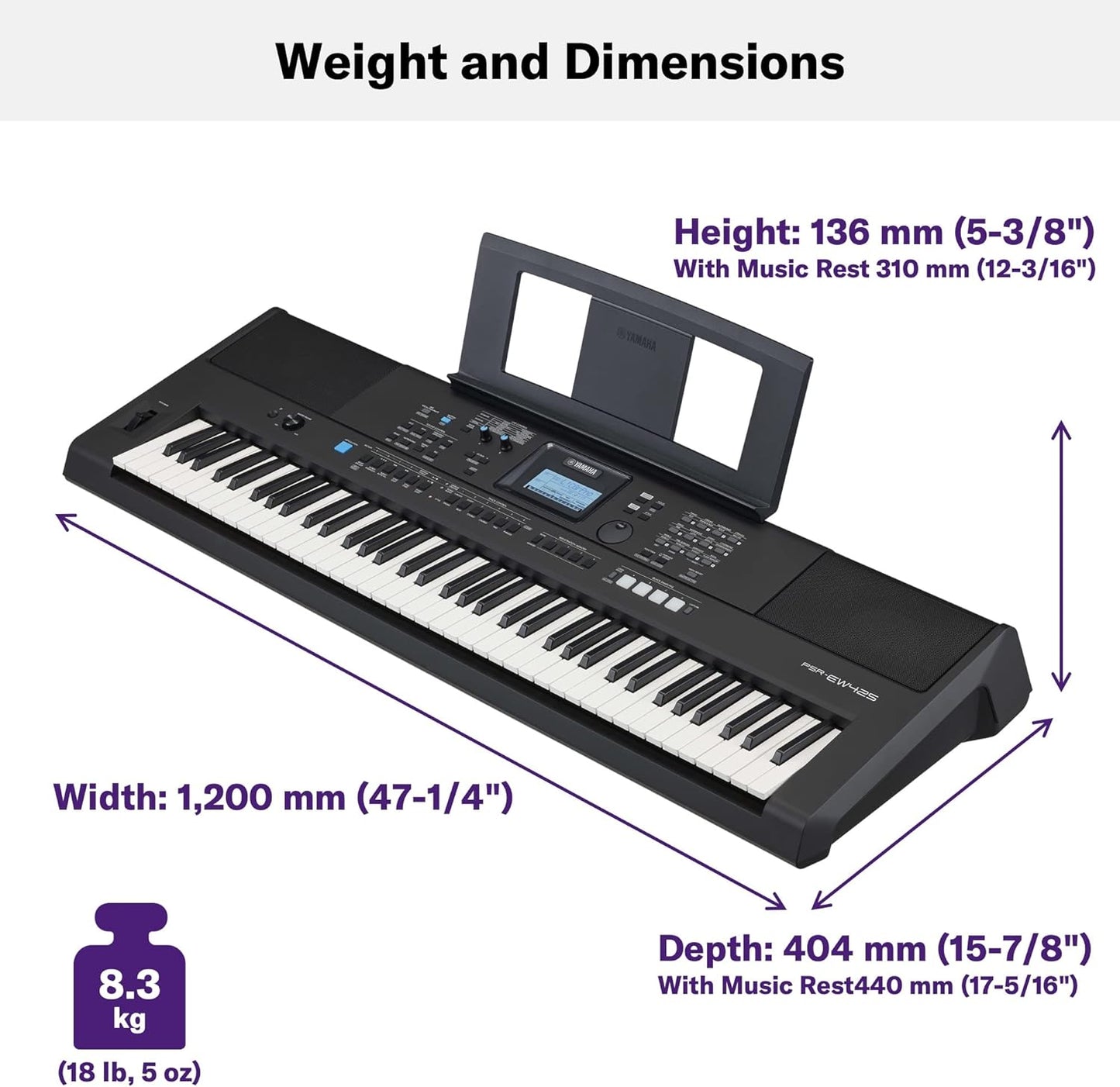 Yamaha PSREW425 76 Note Digital Keyboard