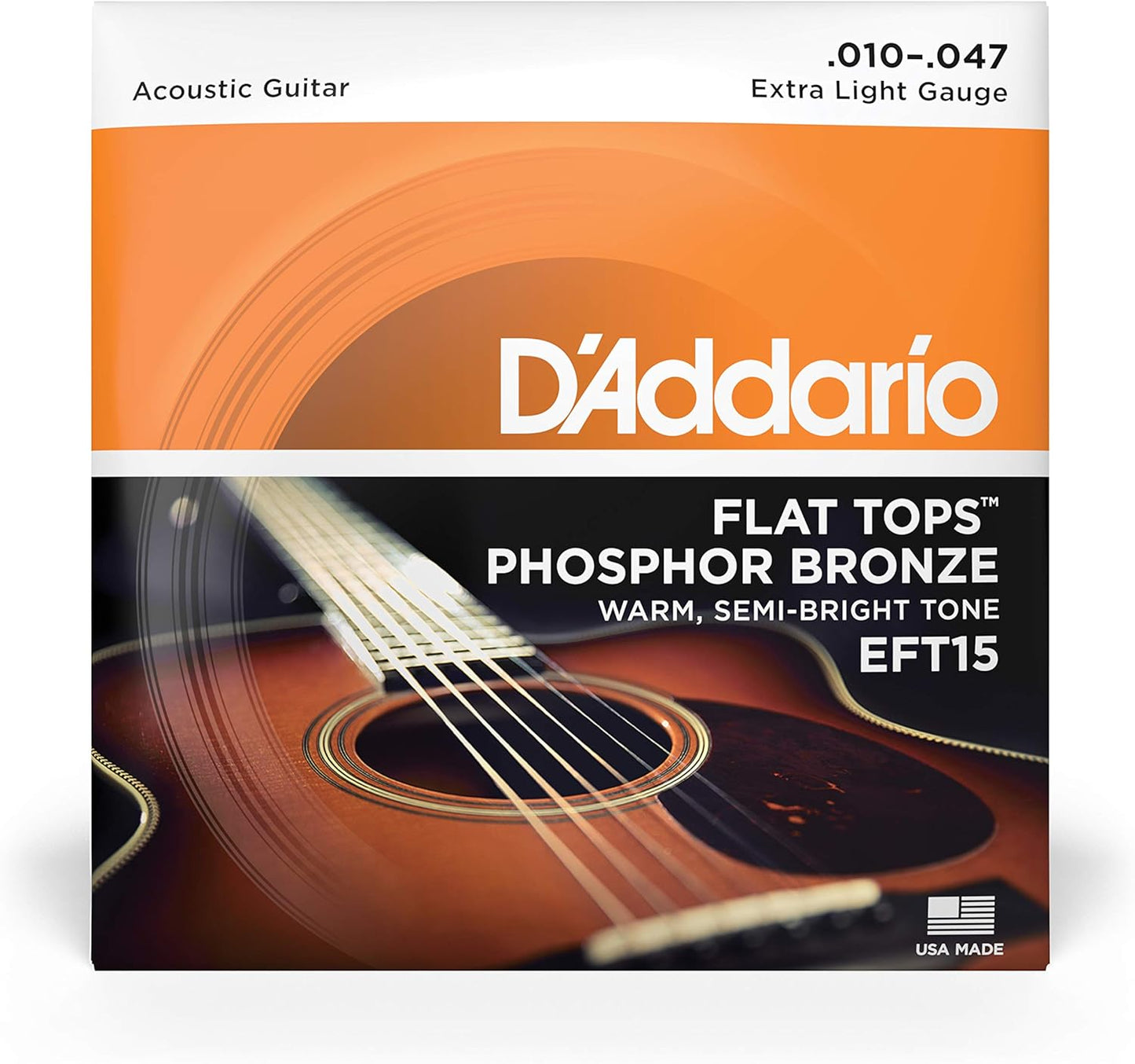 D'Addario Flat Top EFT Phosphor Bronze Acoustic Guitar Strings