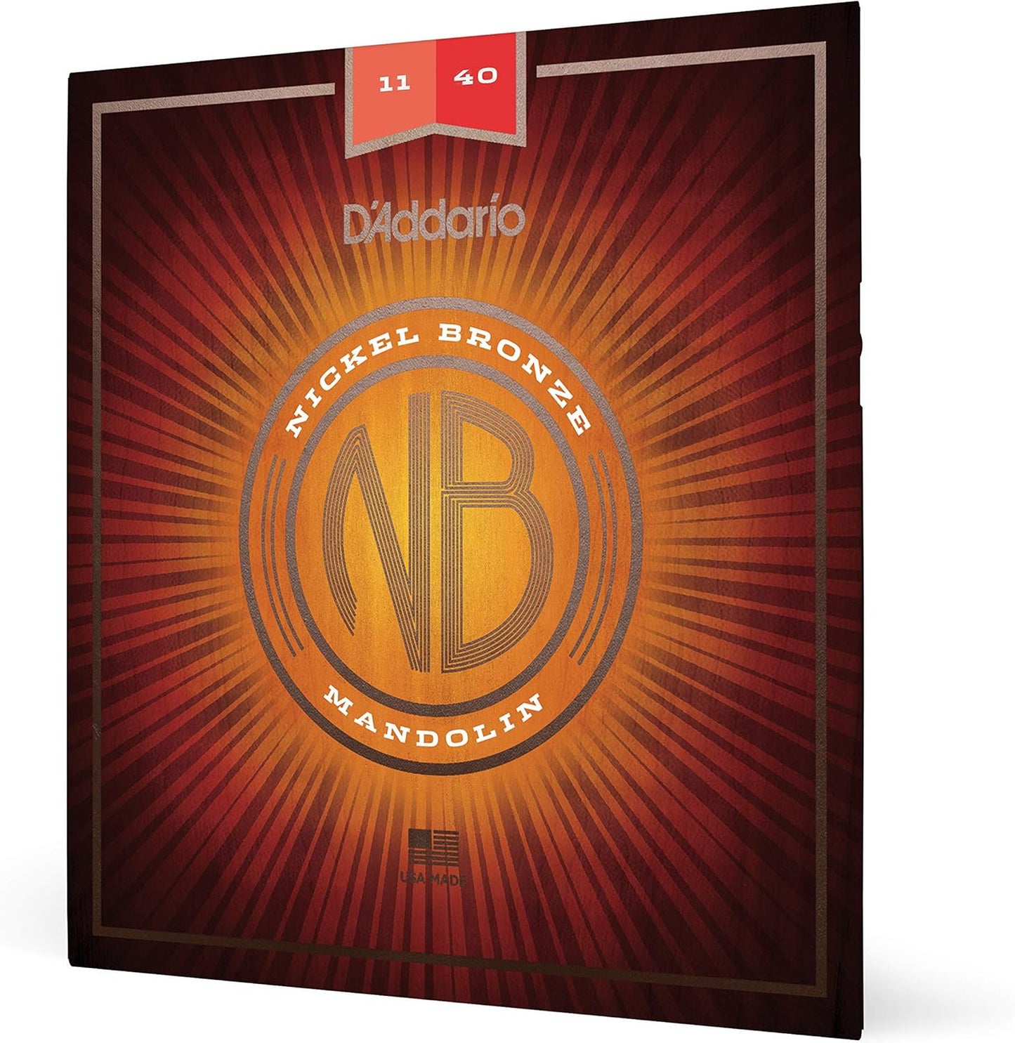 D'Addario NBM1140 Nickel Bronze Mandolin Strings, Medium, 11-40
