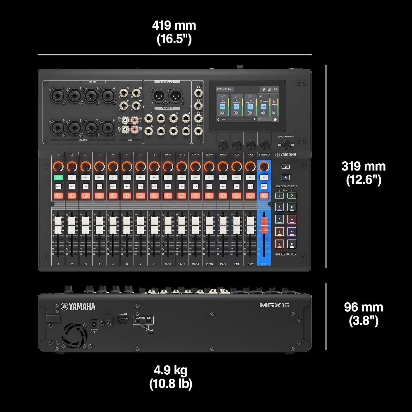 Yamaha MGX16 B Digital Mixing Console