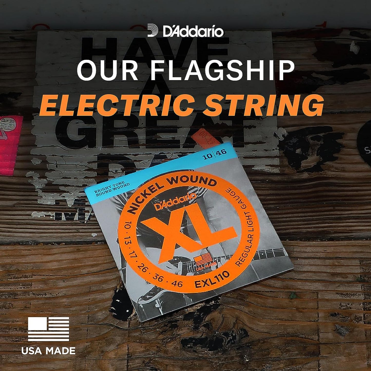 D'Addario EXL110-10P Nickel Wound Electric Guitar Strings, Regular Light, 10-46 10 Pack