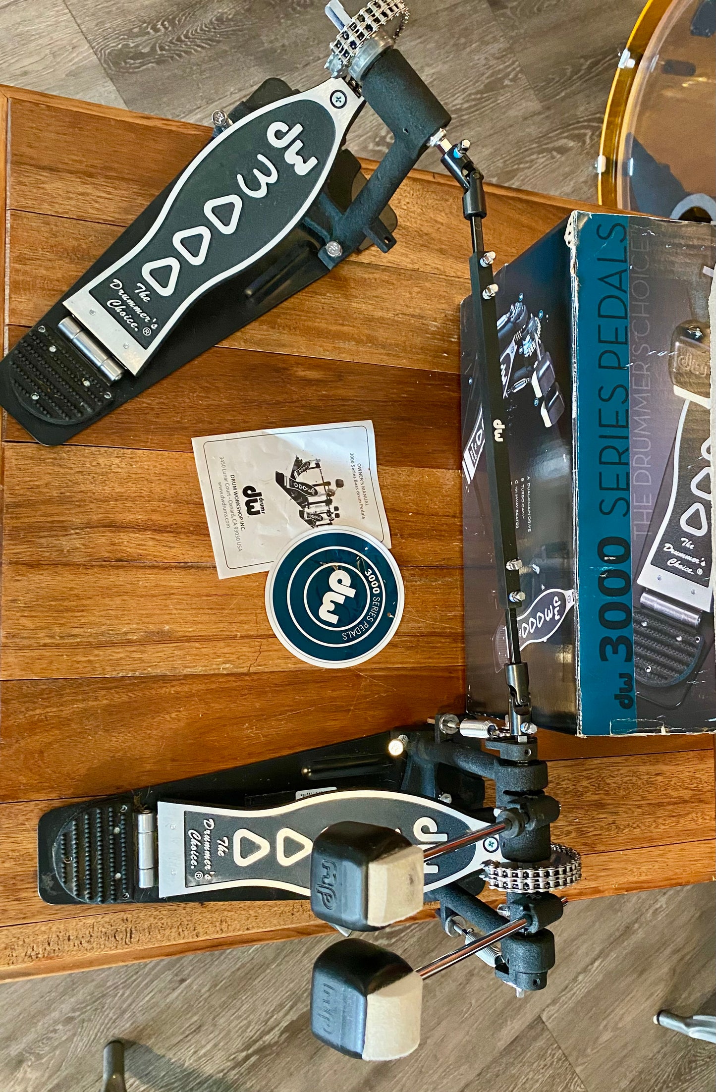 DW Hardware 3000 Series Double Pedal Right-handed DWCP3002 Used