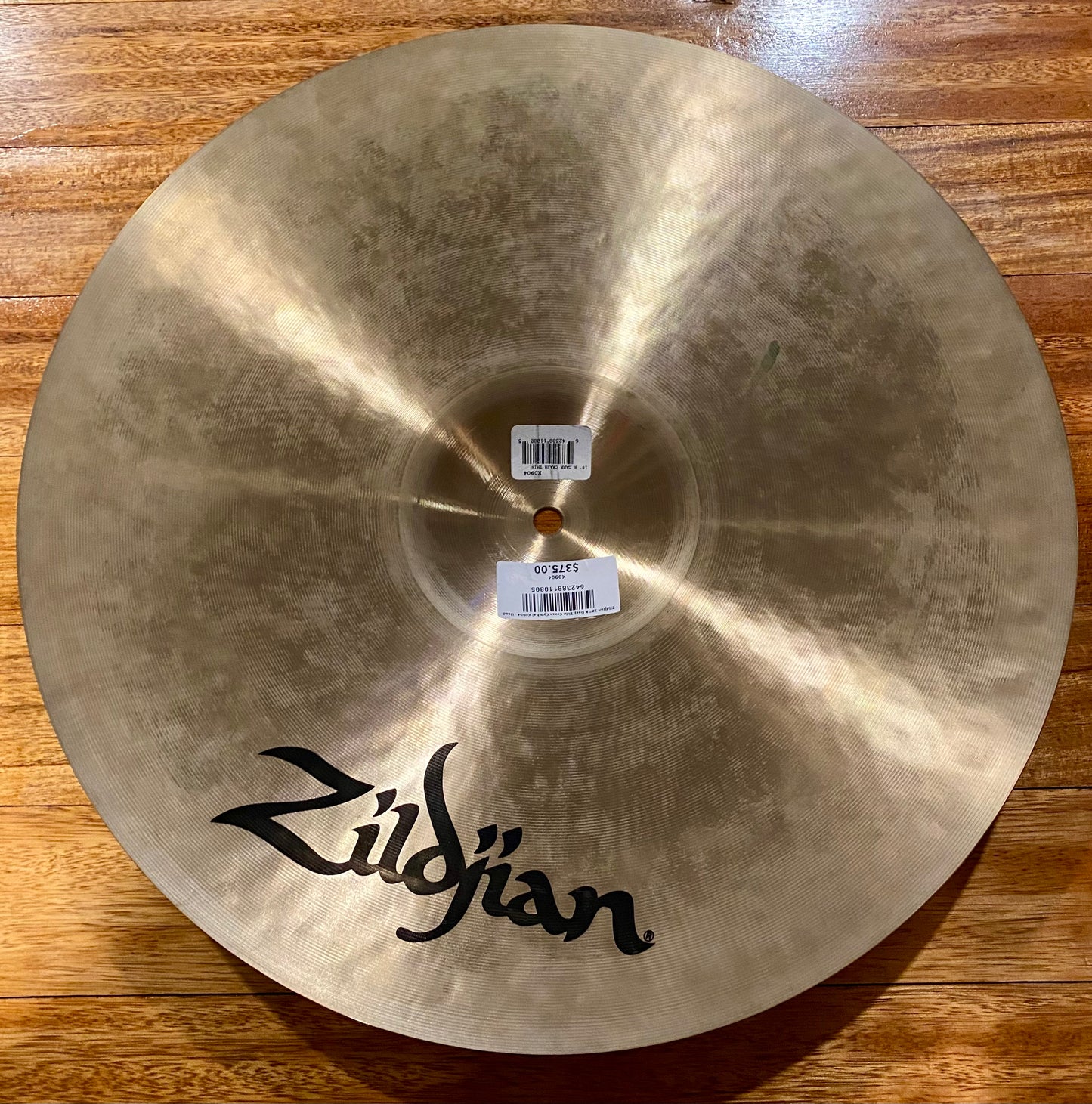 Zildjian 18" K Dark Thin Crash Cymbal K0904 - Used