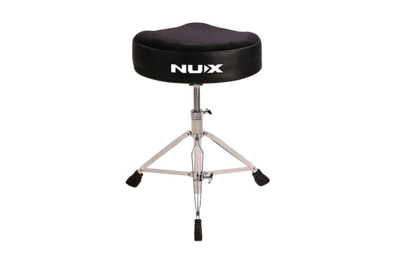 NUX Nu-X All Mesh Head Digital Drum Kit DM-210K with All Mesh Head Digital Drum Kit with Motorcycle Style Drum Throne