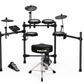 NUX Nu-X All Mesh Head Digital Drum Kit DM-210K with All Mesh Head Digital Drum Kit with Motorcycle Style Drum Throne