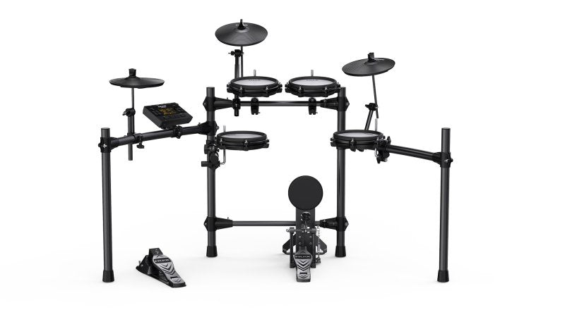 NUX Nu-X All Mesh Head Digital Drum Kit DM-210K with All Mesh Head Digital Drum Kit with Motorcycle Style Drum Throne