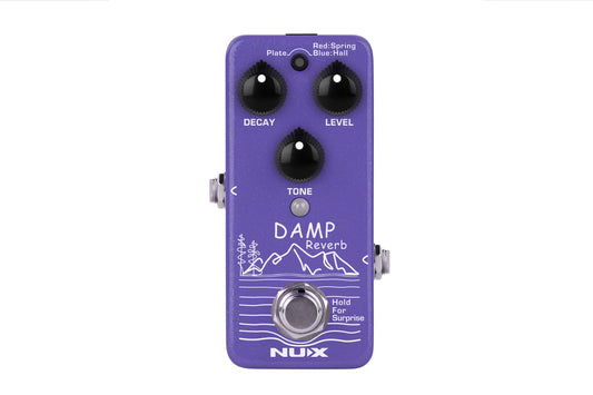 NUX NRV-3 Damp Mini Pedal With Three Classic Reverb Models Effects Pedal