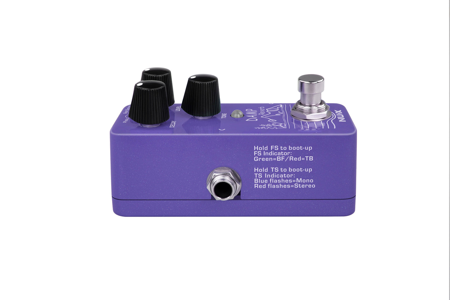 NUX NRV-3 Damp Mini Pedal With Three Classic Reverb Models Effects Pedal