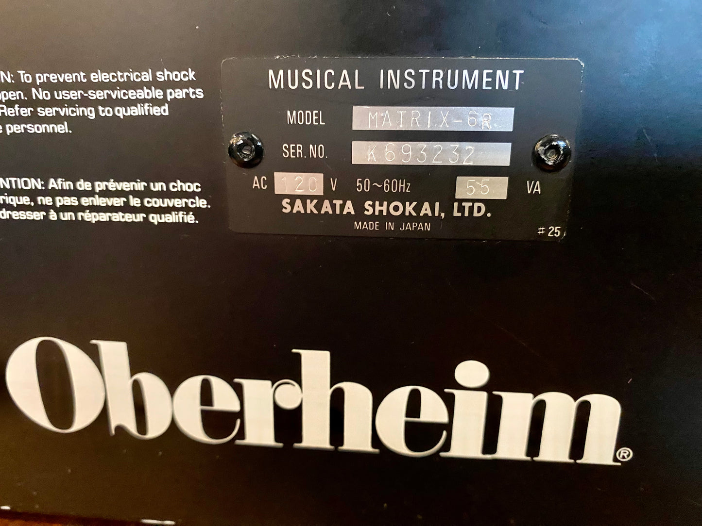 Vintage Oberheim Matrix 6R Rack Mount Synthesizer - Used