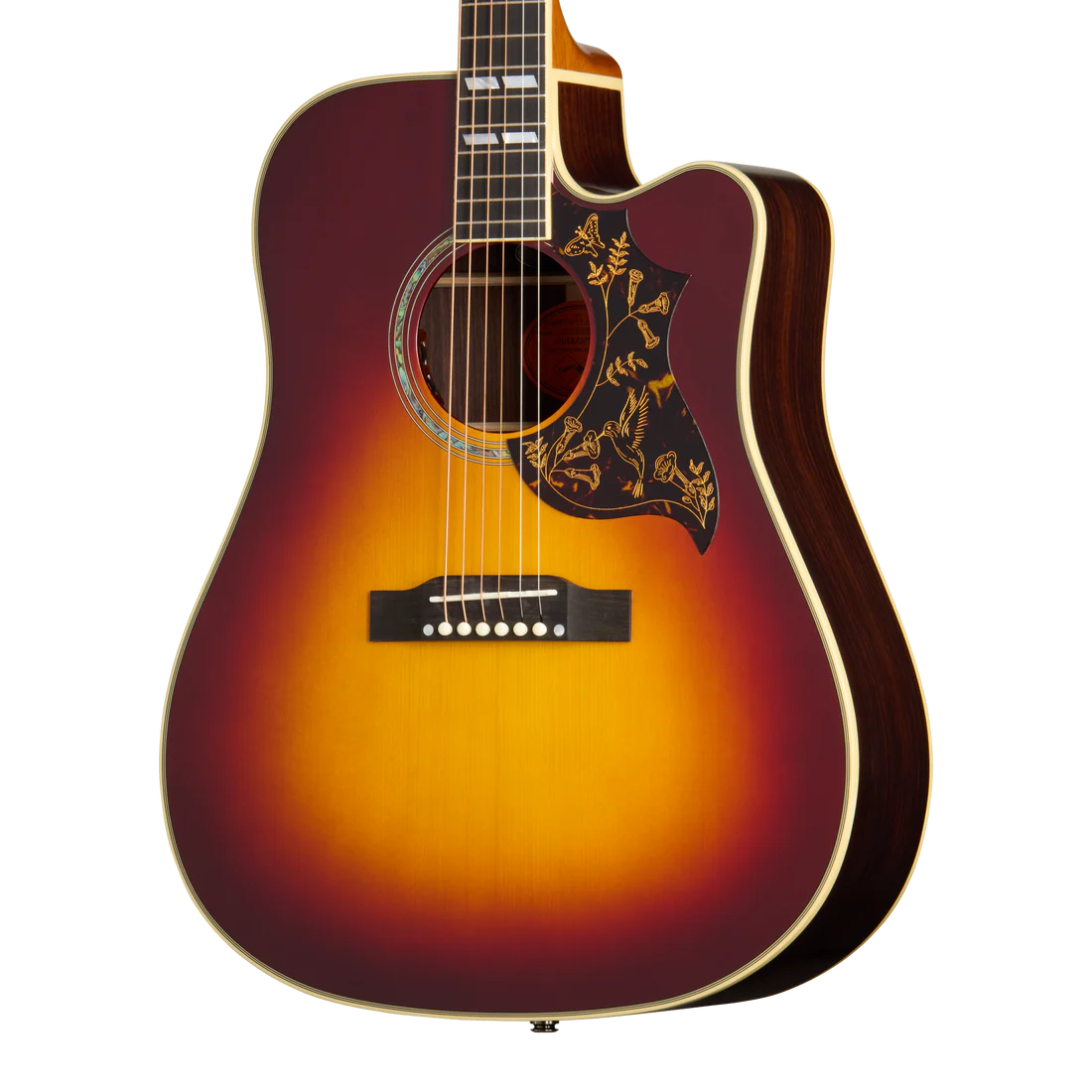 Epiphone Hummingbird Deluxe EC Acoustic/Electric Guitar with Case