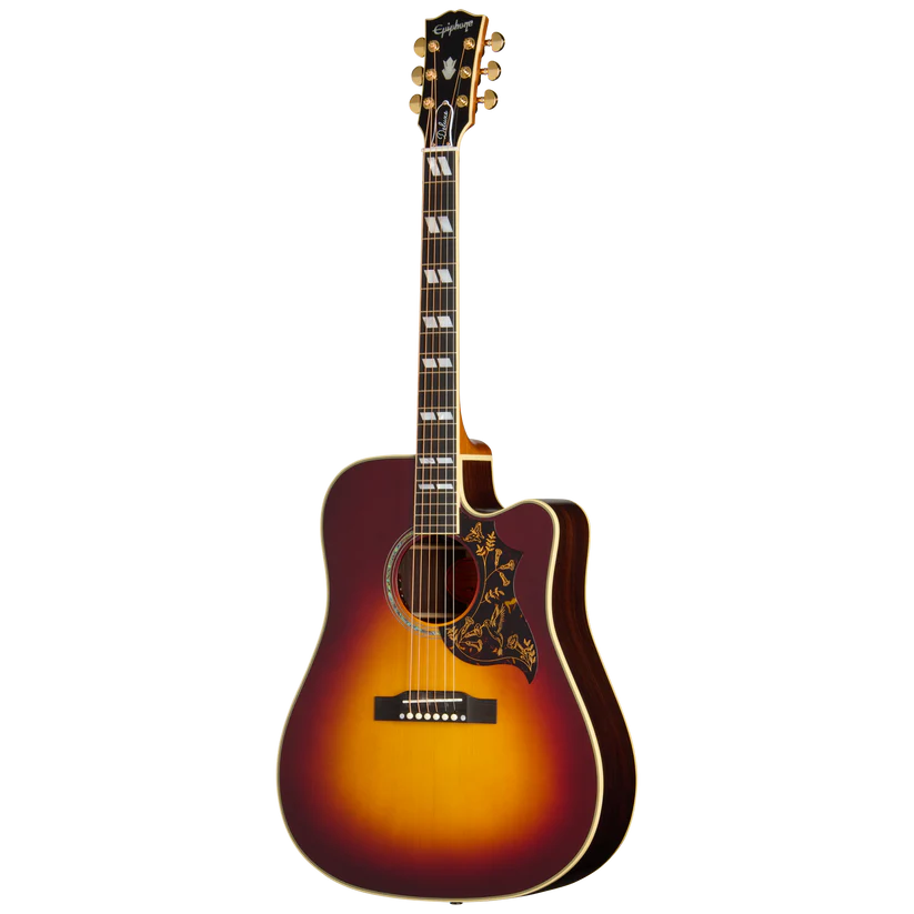 Epiphone Hummingbird Deluxe EC Acoustic/Electric Guitar with Case