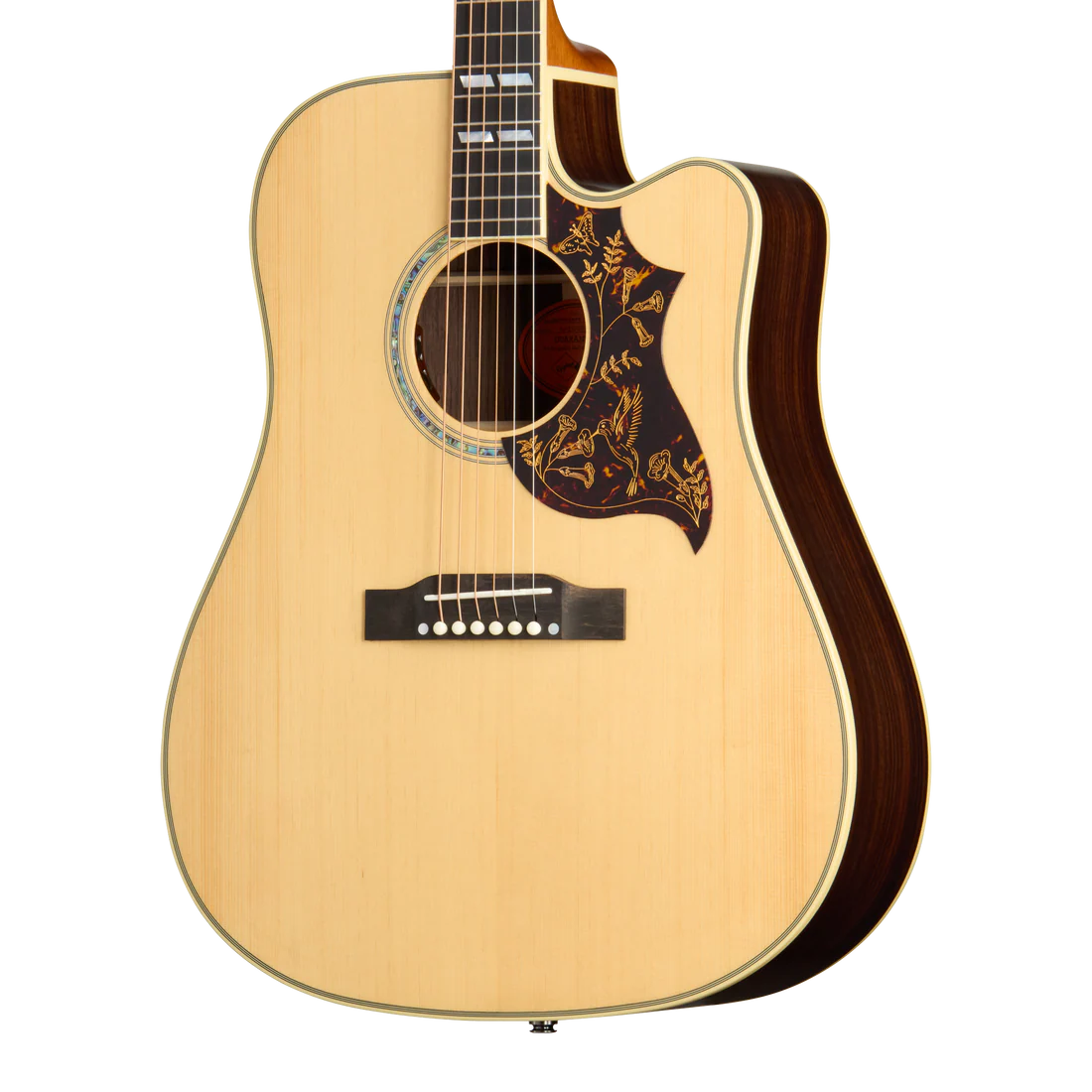 Epiphone Hummingbird Deluxe EC Acoustic/Electric Guitar with Case
