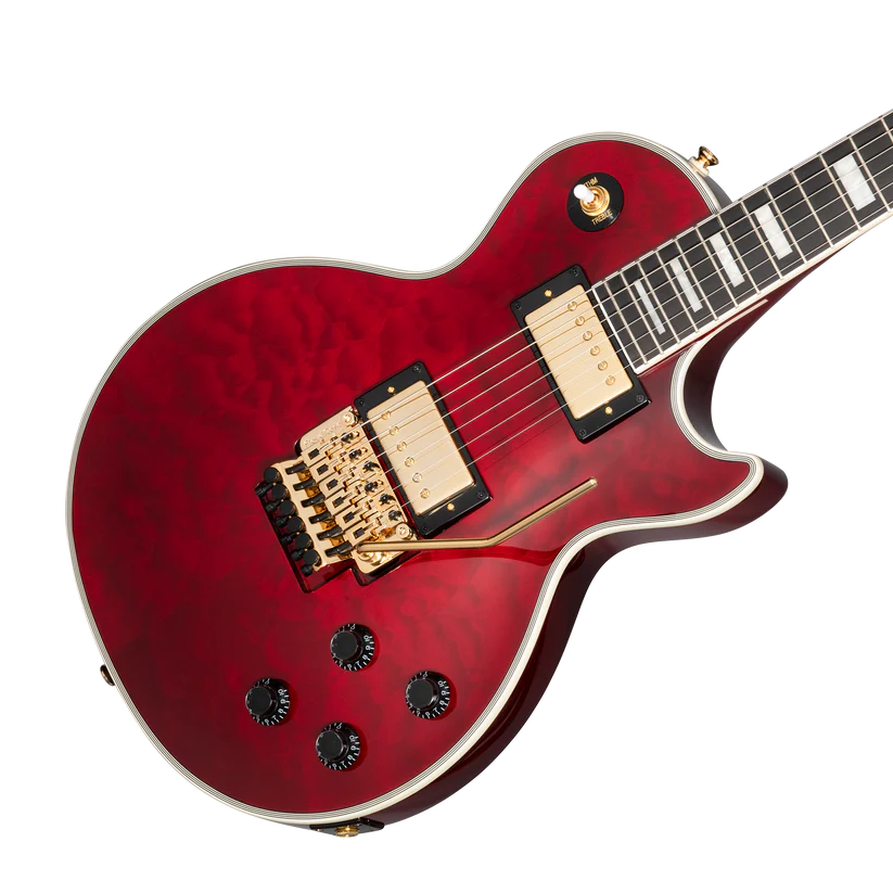 Epiphone Alex Lifeson Les Paul Axcess Quilt - Ruby Red EILPXALRUBGF