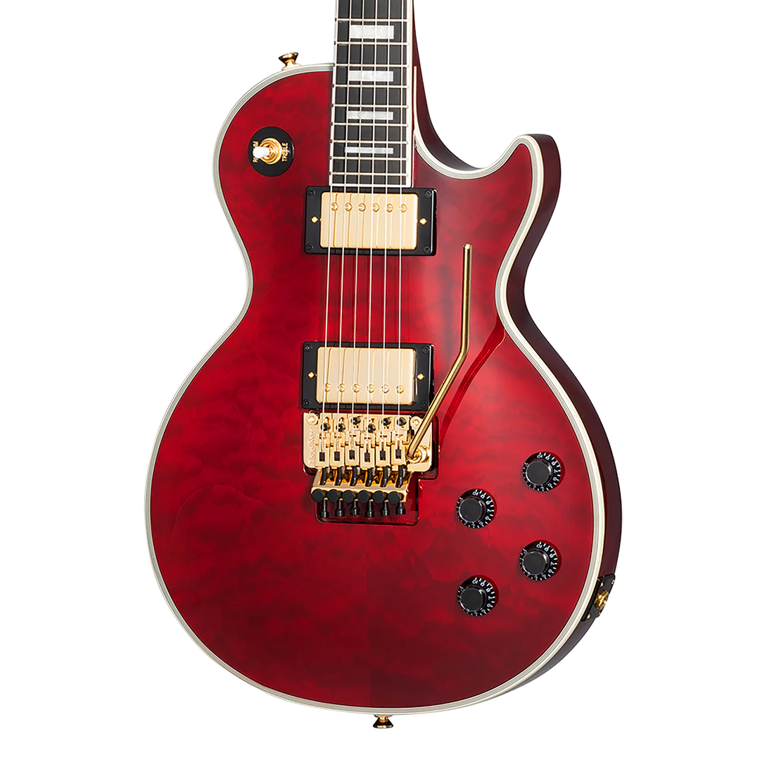Epiphone Alex Lifeson Les Paul Axcess Quilt - Ruby Red EILPXALRUBGF