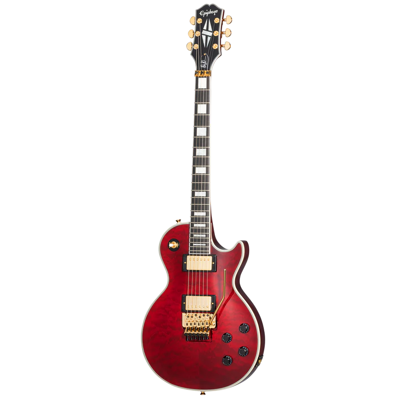 Epiphone Alex Lifeson Les Paul Axcess Quilt - Ruby Red EILPXALRUBGF