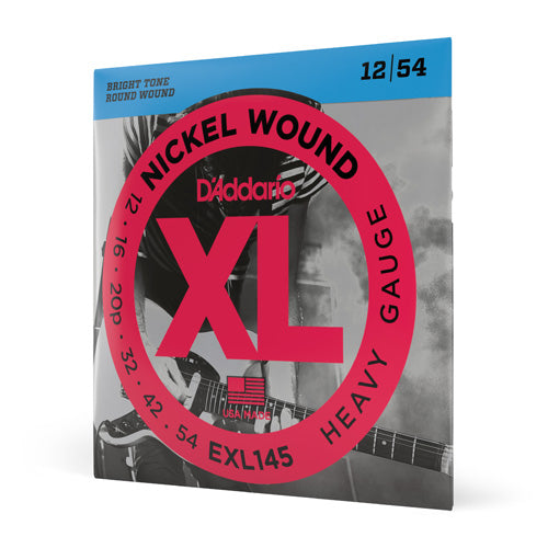 D'Addario EXL145 Nickel Wound Electric Guitar Strings, Heavy, 12-54