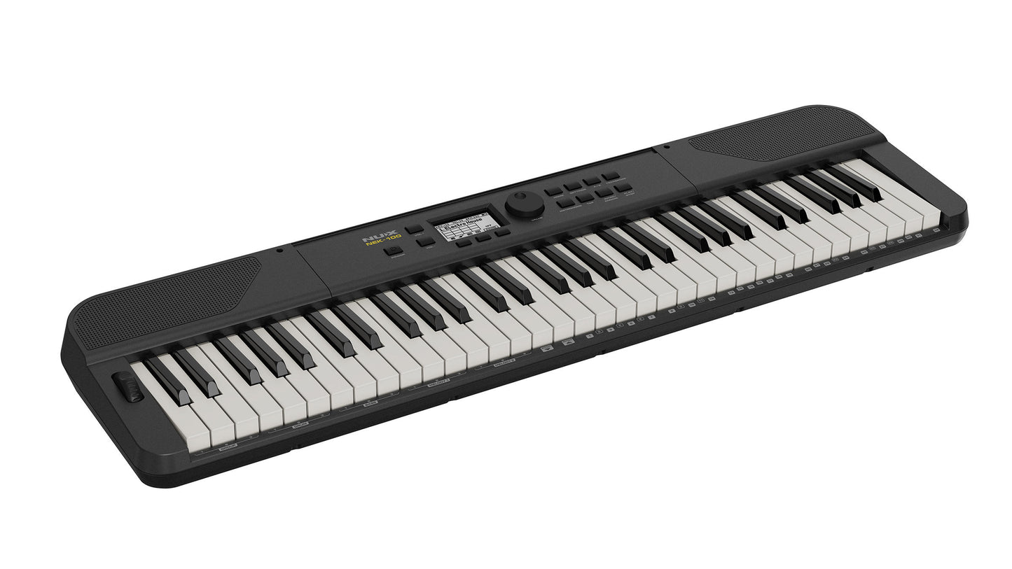 NUX NEK-100 61-Key Portable Keyboard with Touch Response, Rechargeable Battery & Bluetooth
