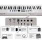 NUX NEK-110 61-Key Portable Keyboard with 700 Tones, White