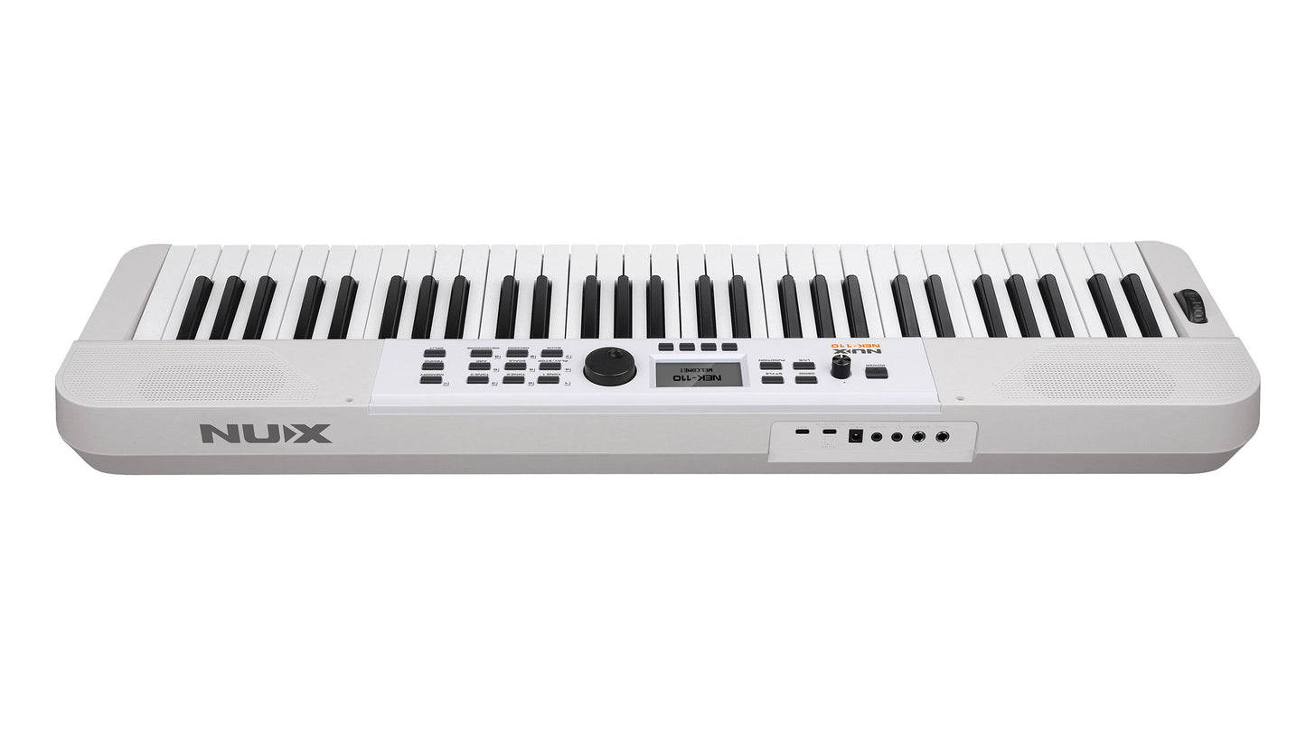 NUX NEK-110 61-Key Portable Keyboard with 700 Tones, White