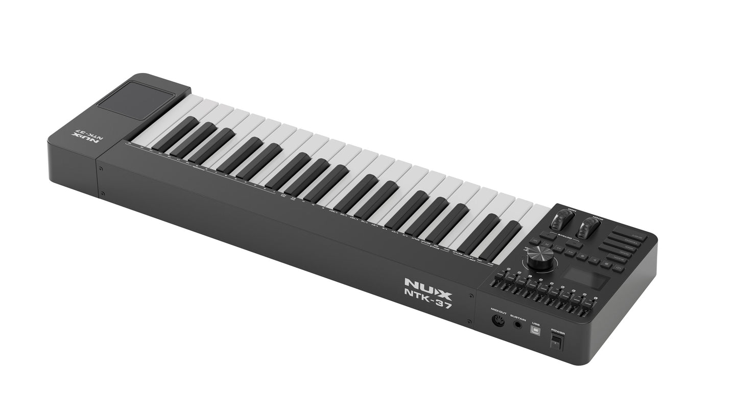 NUX NTK-37 37-Key MIDI Keyboard Controller, Black