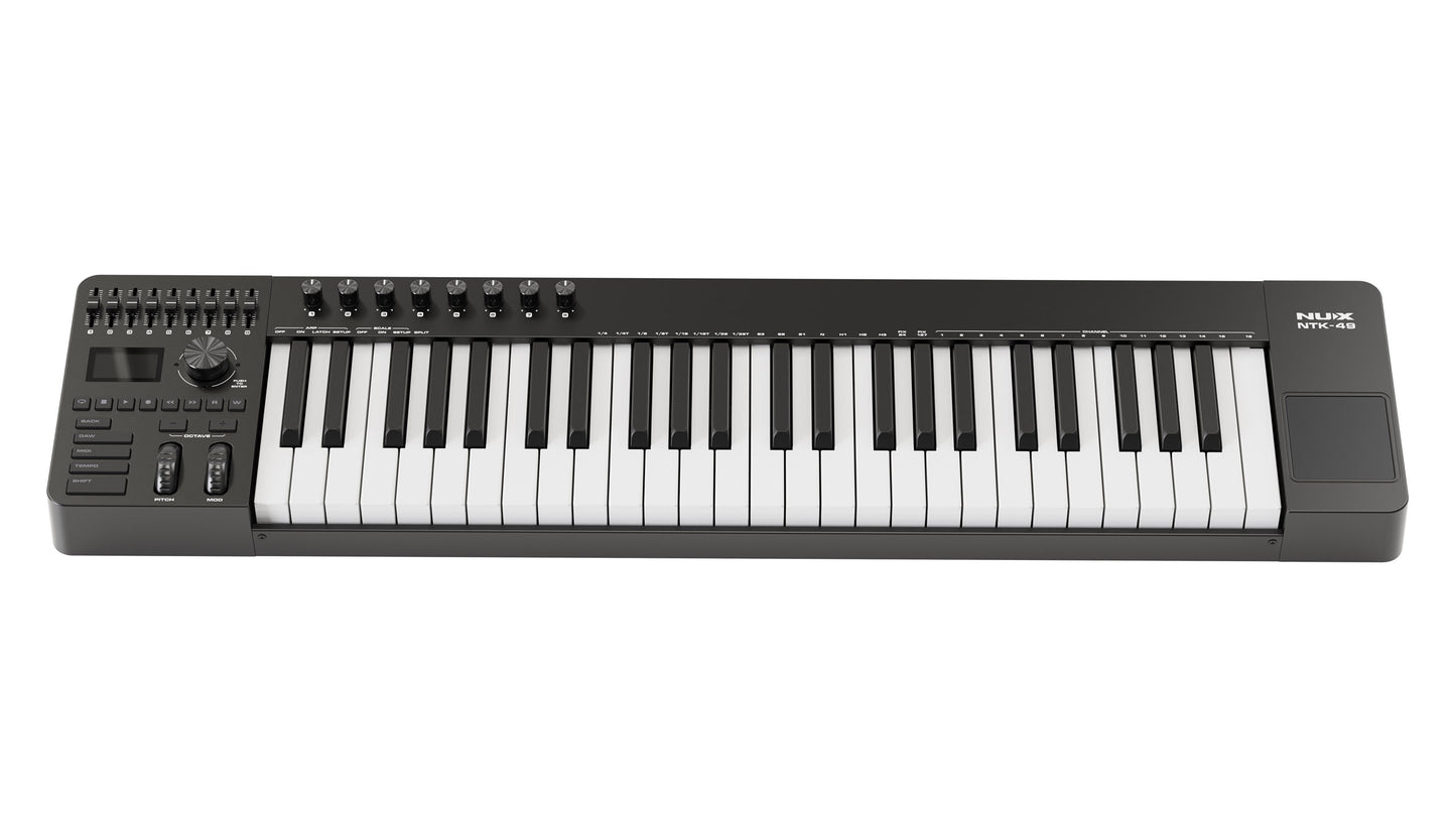 NUX NTK-49 49-Key MIDI Keyboard Controller, Black