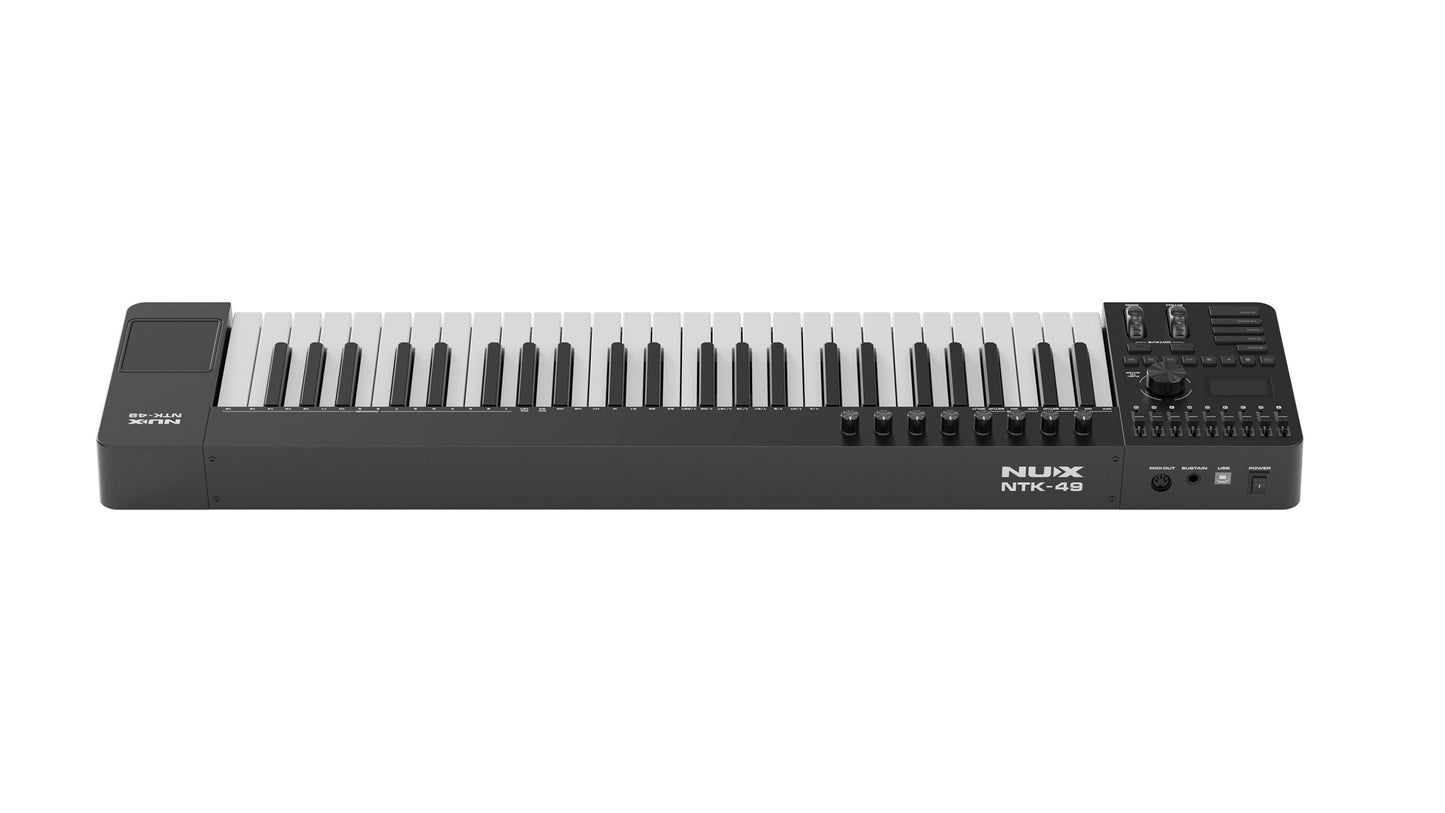 NUX NTK-49 49-Key MIDI Keyboard Controller, Black