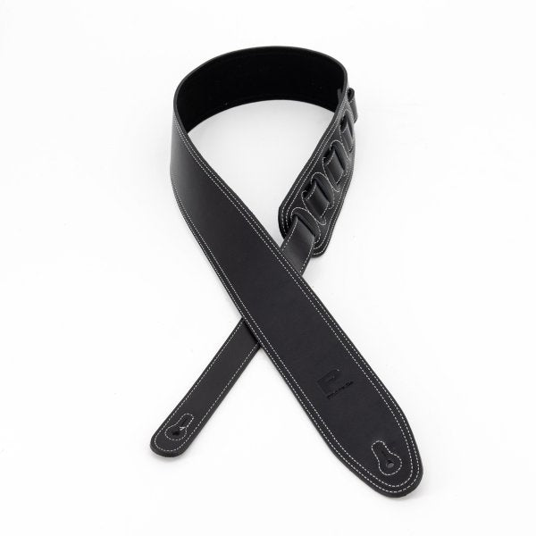 Profile 2.5" Leather Strap with White Double Stitching, Black PGS-LS-7000-BK