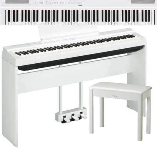 Yamaha P125A WH Digital Piano Bundle