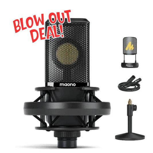 Maono XLR Condenser Microphone With 34mm Large Diaphragm & Stand AUPM500T