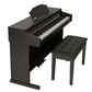 NUX WK-520 Upright 88-Key Digital Piano With 4 Dynamic Curves, Dark Wood Finish