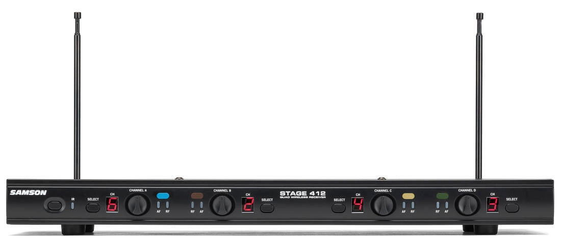 Samson Stage 412 Frequency-Agile, Quad-Channel Handheld VHF Wireless System - E (173MHz - 198MHz)