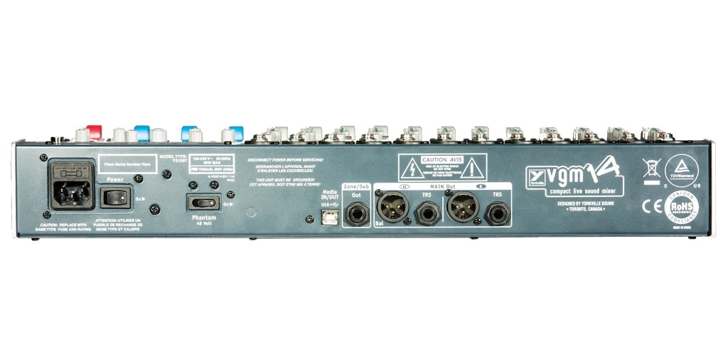 Yorkville Sound 14 Channel Compact Desk Mixer VGM14