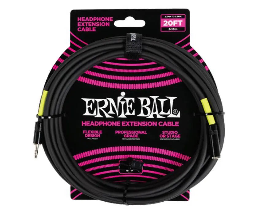 Ernie Ball Headphone Extension Cable 3.5mm to 3.5mm - 20 foot 6425EB