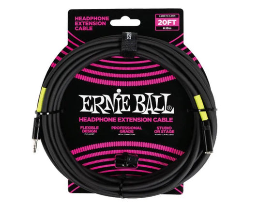 Ernie Ball Headphone Extension Cable 3.5mm to 3.5mm - 20 foot 6425EB