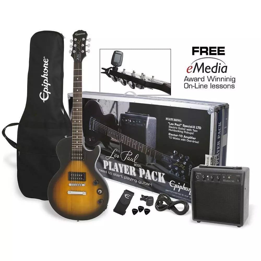 Epiphone LES PAUL SPECIAL-II Electric Guitar Bundle (Vintage Sunburst) ELPJVSCHPP