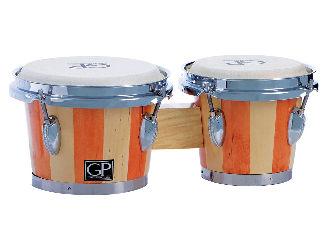 Granite Percussion 6'' & 7'' Bongo Set - Natural Finish GP-BONGO2