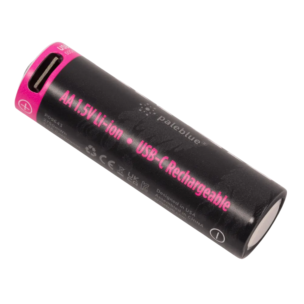 Ernie Ball USB-C Rechargeable AA Battery by Paleblue (4 Pack)