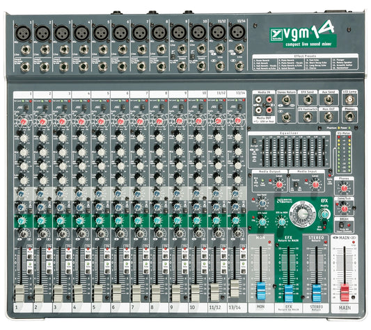 Yorkville Sound 14 Channel Compact Desk Mixer VGM14
