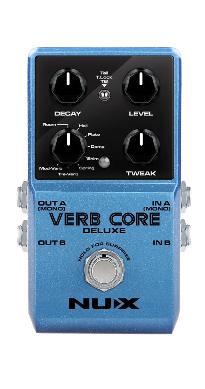 NUX Reverb Effects Pedal with 8 Different Reverbs and Freeze VERBCORE-DELUXE