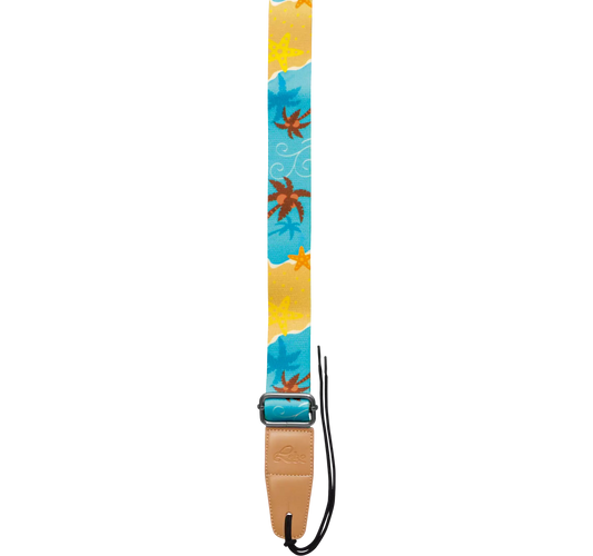 Leho Colourful Ukulele Strap Tropical Beaches Adventure LH-STR-TBAD