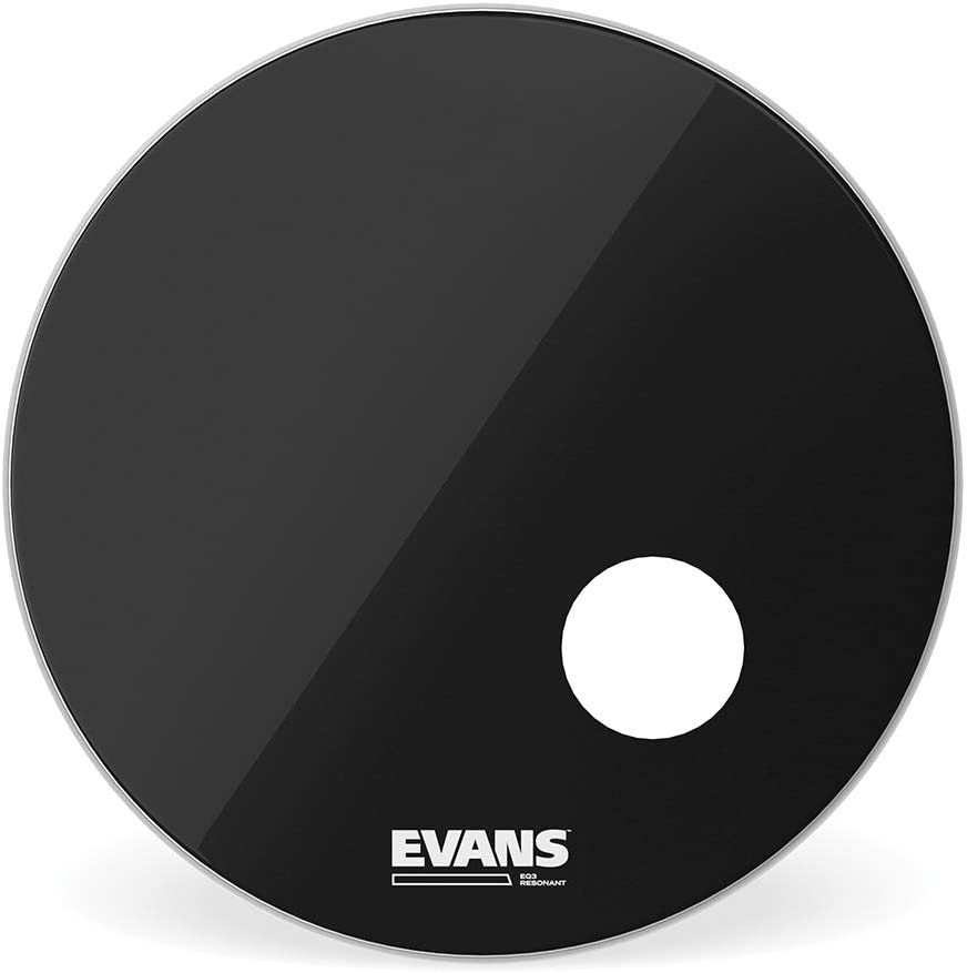 Evans EQ3 RES BLK Bass Drum Head
