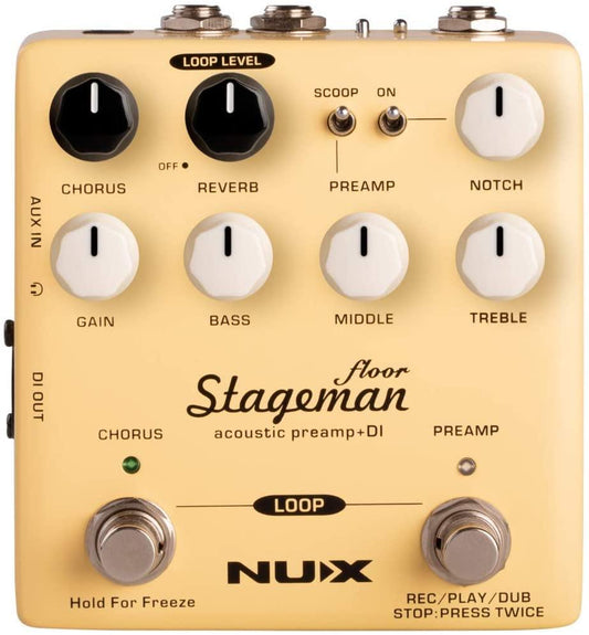 NUX Stageman Floor Acoustic Preamp & DI - Rockit Music Canada