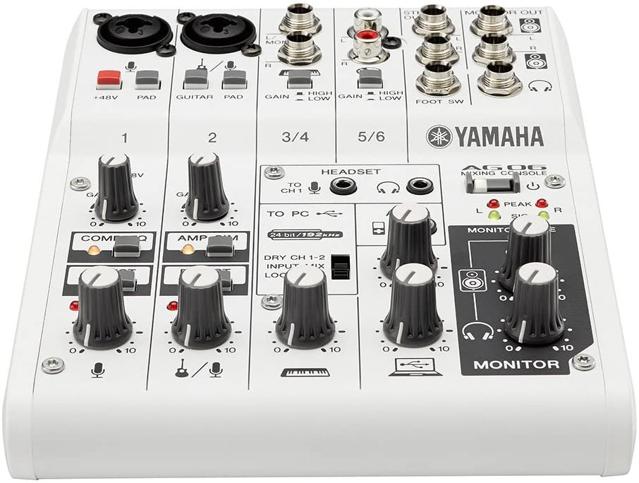 Yamaha AG06 Multi-Purpose 6 Channel USB Mixer and Audio Interface